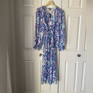 Express | Maxi  swim suit coverup. Paisley abstract print. M/L. NWT. Vacation